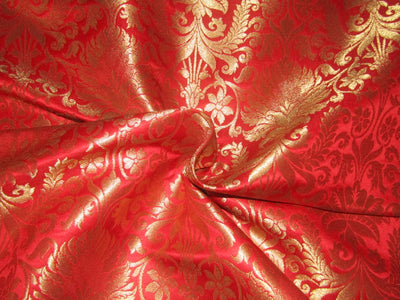 Silk Brocade metallic gold jacquard fabric 44" wide BRO811[1]/[2]/[3]