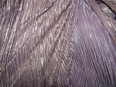 Lavender Pink x Gold Lurex Pleated Fabric ~ 58'' wide