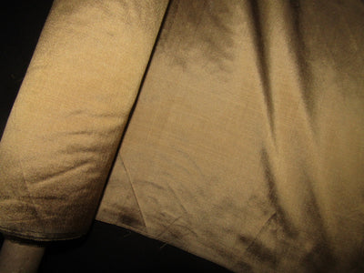 100% Pure silk dupion gold x black coloue54" wide [DUP307roll]