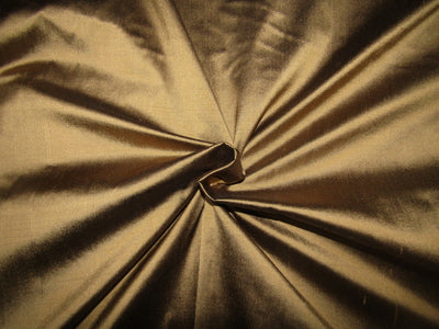 100% Pure silk dupion gold x black coloue54" wide [DUP307roll]