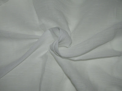 White cotton crinkle chiffon fabric 36" wide [11840]