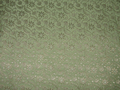 Brocade fabric mint green x metallic gold color 44" wide BRO759[6]