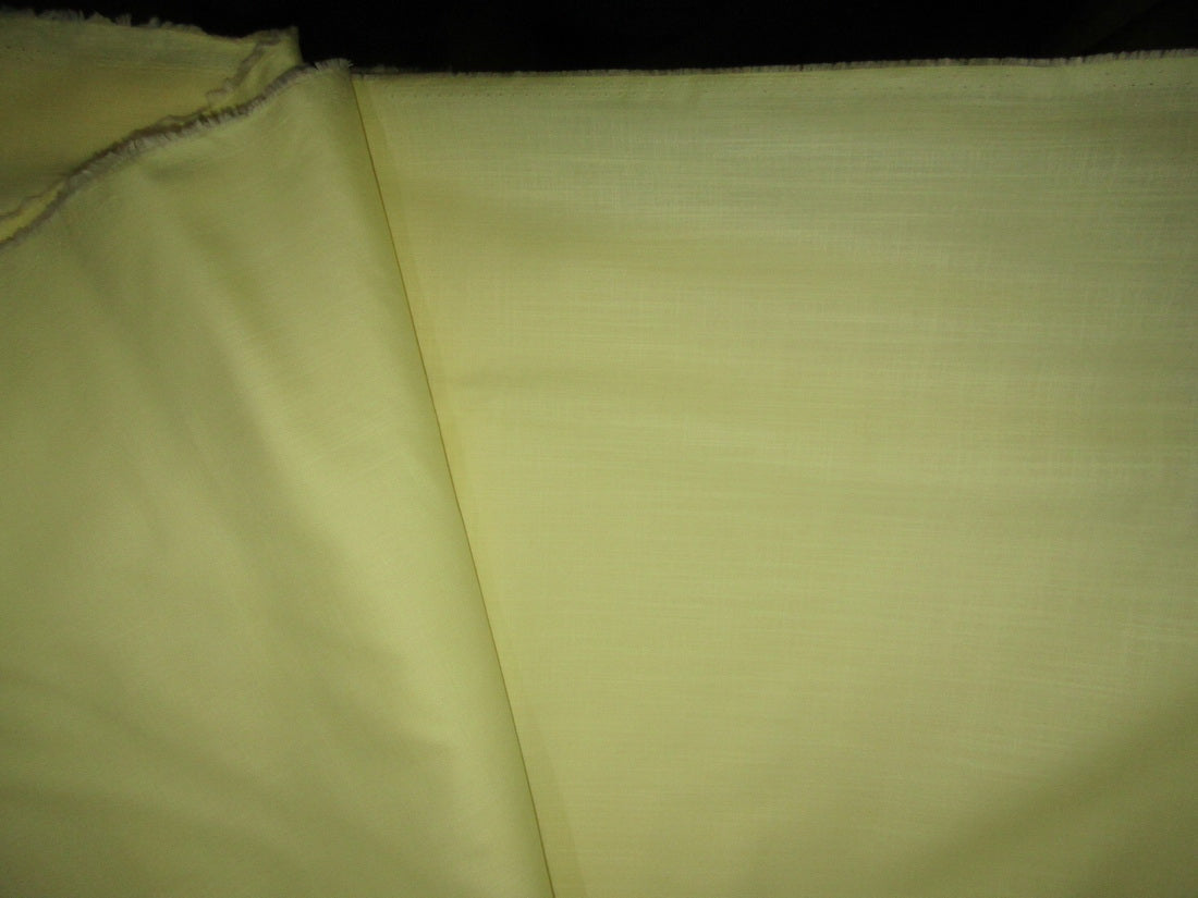 100% COTTON FABRIC with long slubs yellow colour [ RICHMAN ] 58" wide [10390]