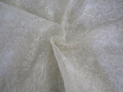 100% silk organza embroidery fabric 44"  wide [11866/11867]