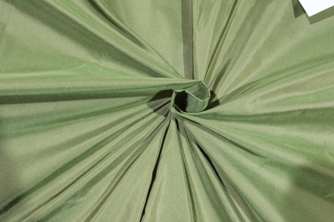 Silk taffeta fabric iridescent dusty green x brown 54" 30MM TAF298[2]