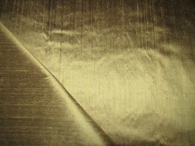 100% pure silk dupioni fabric khaki gold 54" wide with slubs MM105[2]