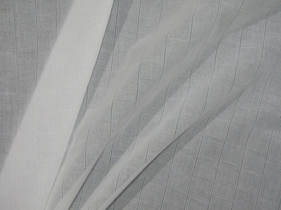 100% 2/100's x 2/100's pure cotton voile plaids white colour 58" wide Dyeable [10436]