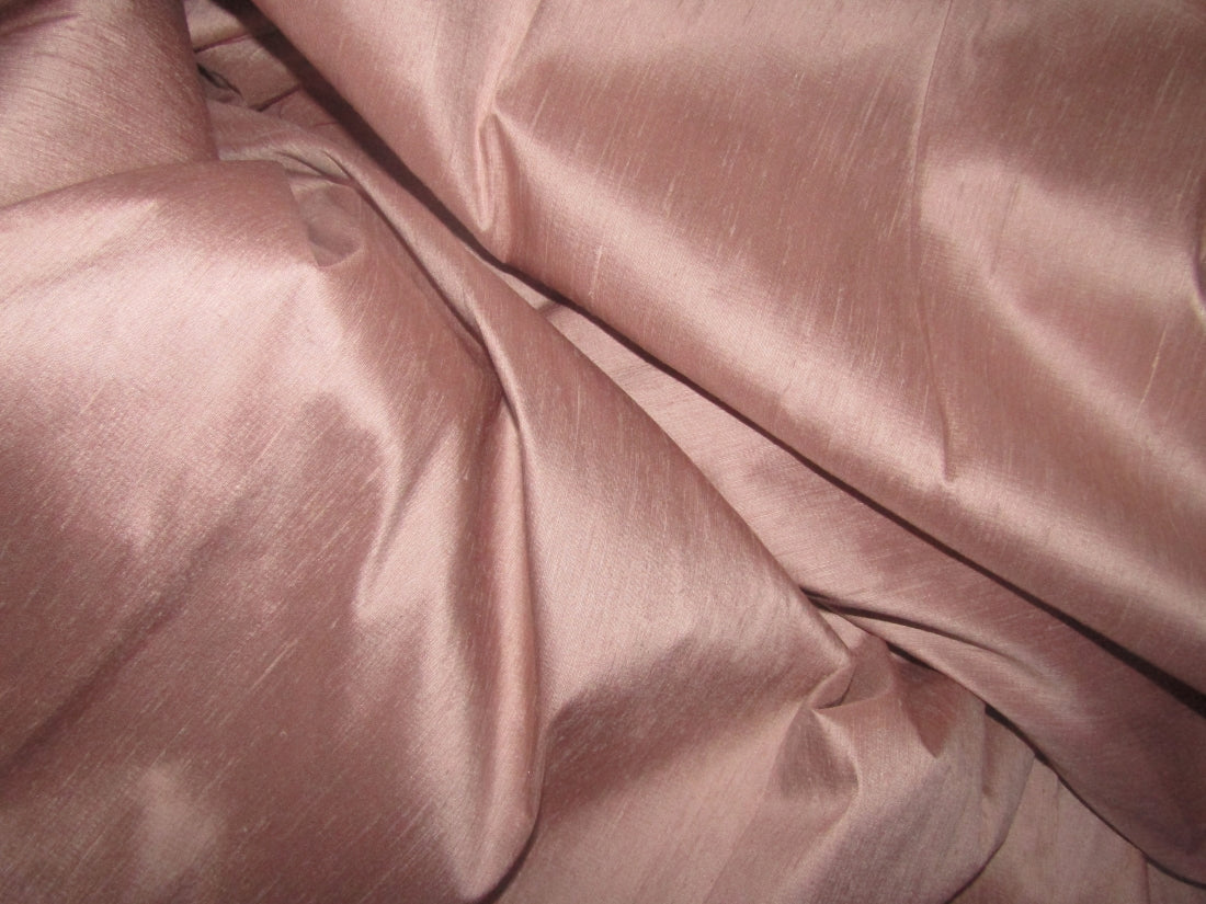 100% pure silk dupioni fabric dusty rose 54" with slubs MM99[3]