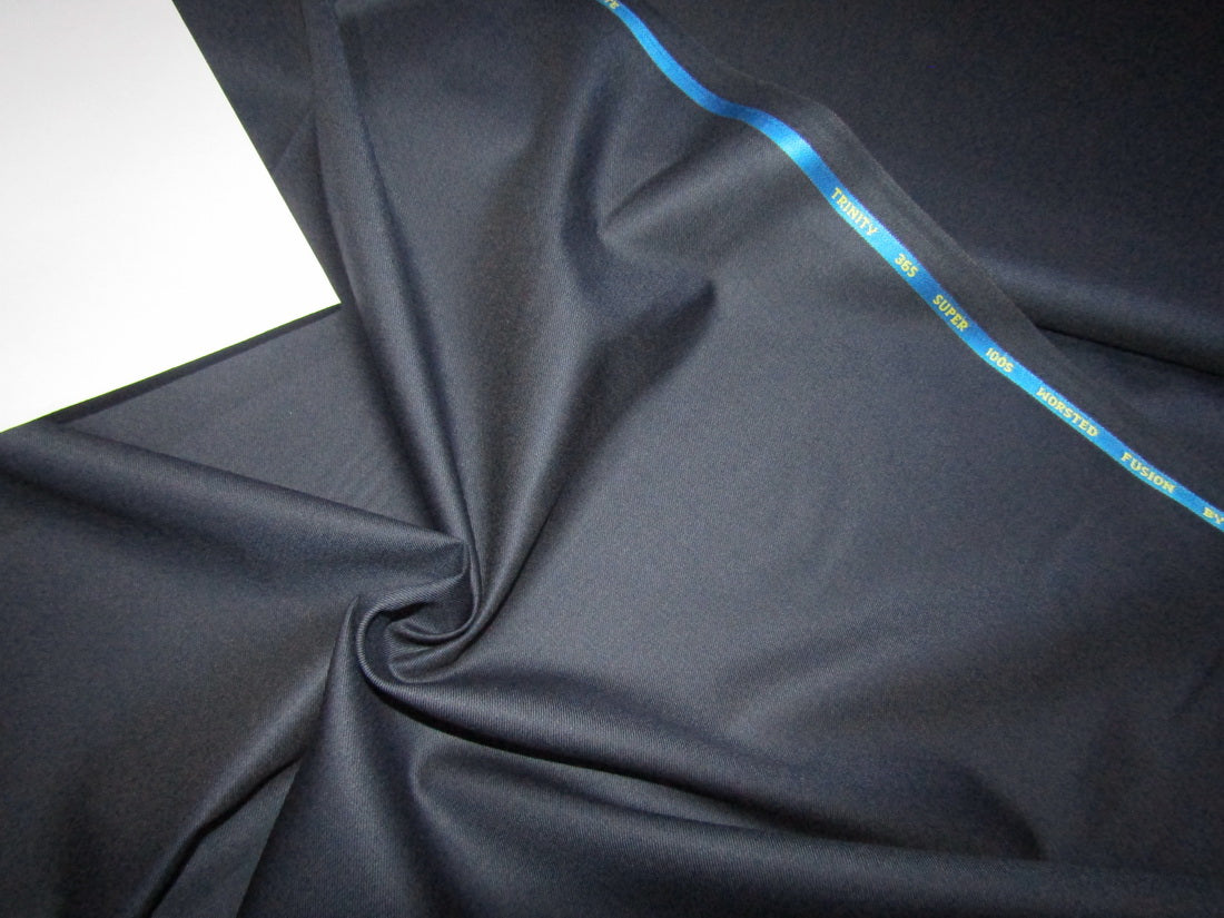 woolen fabric navy blue 58" wide [10462]