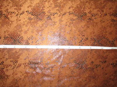 100% Polyester scuba Suede TAN FOIL PRINT Fabric 59"wide[11995/12575]