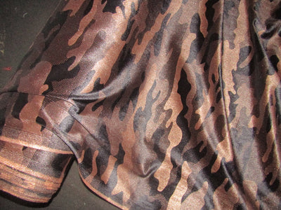 imported velvet tiger print Lycra shimmer lurex brown and black fabric 58" wide FF23[10482]