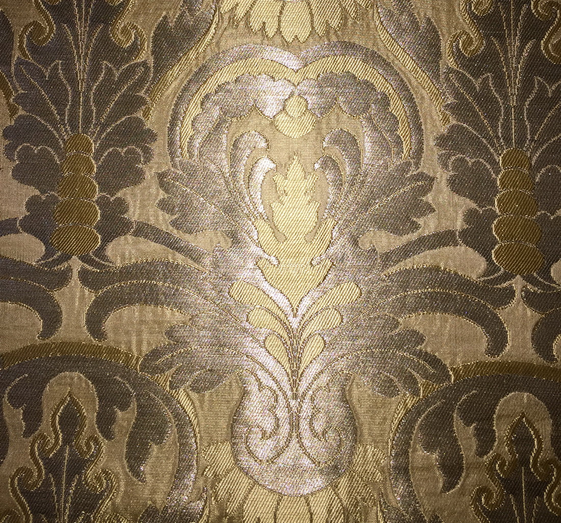 Silk Brocade Fabric pure Gold color 36" wide BRO115[4]