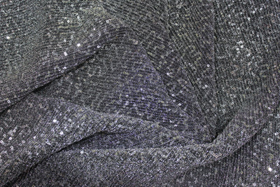 SILVER GREY Lycra Net Fabric with SEQUENCE 58" Wide FF18[2]