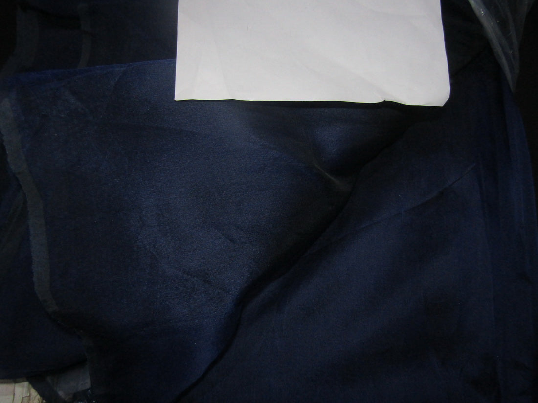 Exclusive silks~navy blue silk organza 110&quot;wide