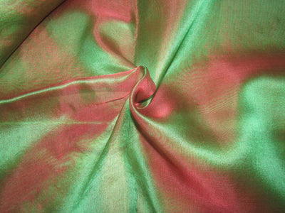 100% silk organza fabric 44&quot;two tone green x red [10285]