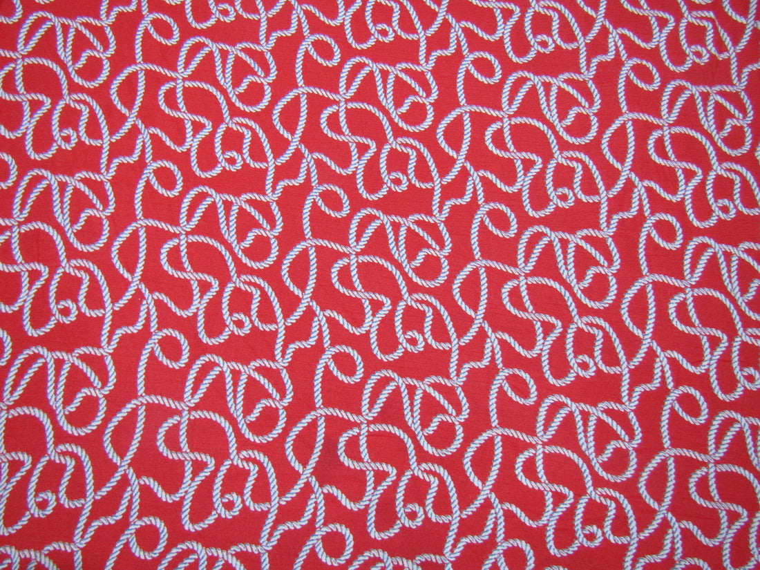 Rayon Printed fabric RED color 44" wide