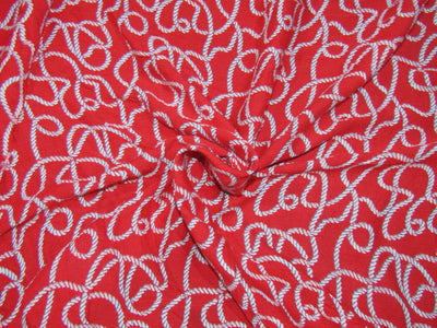 Rayon Printed fabric RED color 44" wide