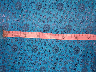 Brocade fabric~ satin weave BLUE BRO102[3]