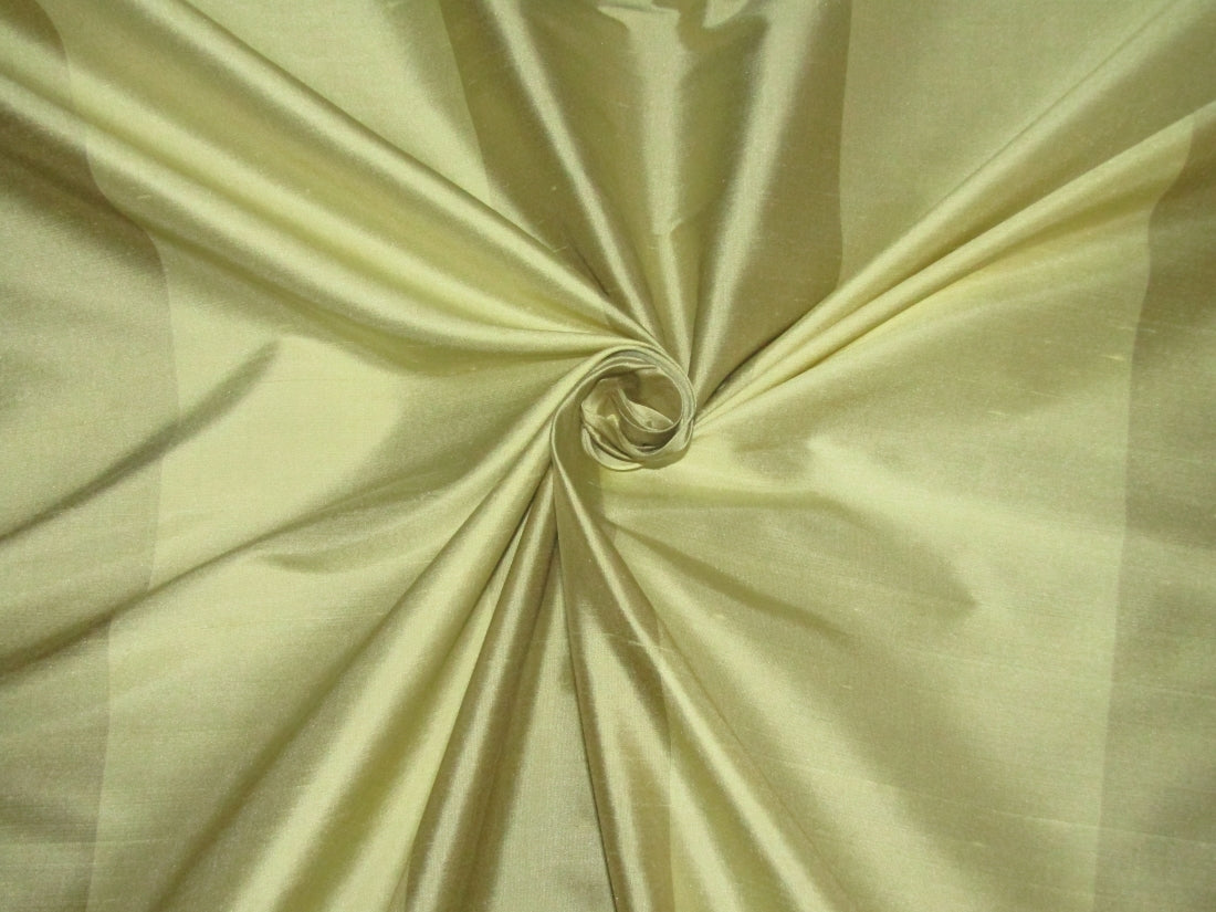 100% Silk Dupion Pastel olive and yellow stripes DUPSROLL[1]