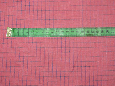 100% Linen Pink plaids 60's Lea Fabric 58" wide [10554]
