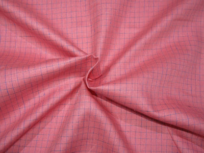 100% Linen Pink plaids 60's Lea Fabric 58" wide [10554]