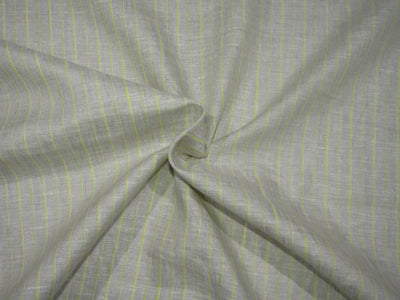 100% Linen sand and yellow stripe 60's Lea Fabric 58" wide [1055]