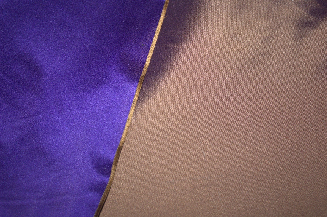 Silk Dutchess Satin fabric Iridescent Ink Purple colour 54" wide [4854]