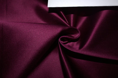 100% Silk Dutchess Satin Fabric Red Wine Colour 58" wide