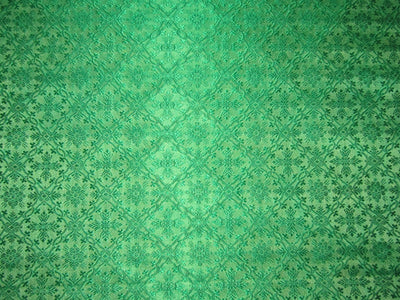 Brocade Fabric Green color 44" wide Liturgical Vestment Cross Design
