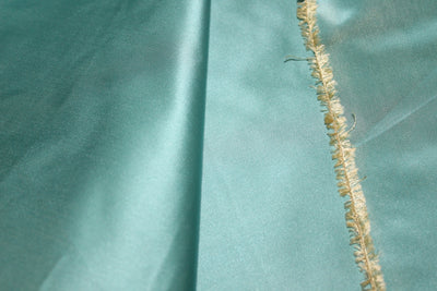 100% Silk Duchess Satin Fabric green x gold color40 momme 54" wide [11107]