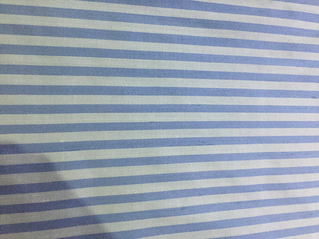 100% silk dupion fabric blue stripe WIDTH WISE 54" WIDE DUPNEWS1[1]