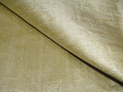100% Pupre Silk Dupion Fabric Gold x Cream 54" WIDE WITH SLUBS