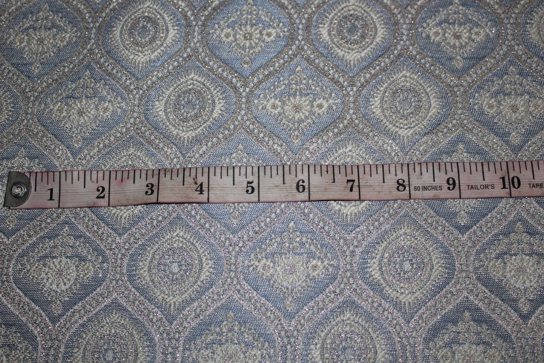 Brocade Fabric 44" wide BRO848/BRO907 available in two designs and color blueish grey and dusty rose red