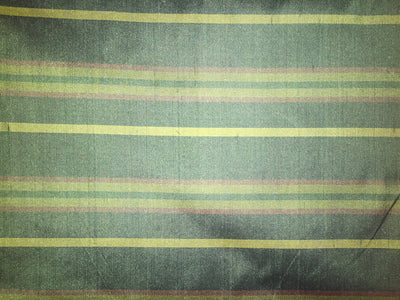 100% silk dupion green stripes DUPNEWS3[2] 54&quot; wide