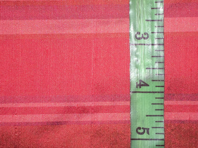 100% silk dupion fabric RED stripes  54&quot; wide