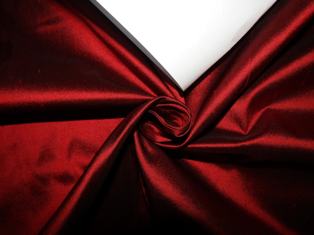 Silk Dupioni fabric Ruby Red x black color 54" wide DUP63[2]