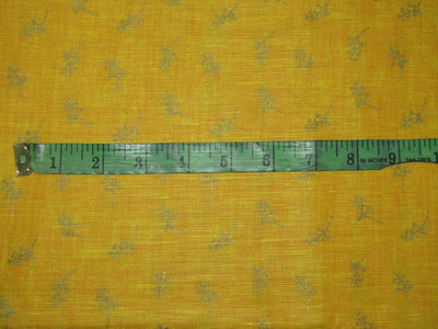 Superb Quality Linen Mango with gold foil print fabric 58" wide [10587]