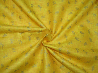 Superb Quality Linen Mango with gold foil print fabric 58" wide [10587]