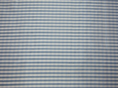 100% Pure Silk Dupion Fabric blue color plaids 54" wide DUP#C121[3] [10581]