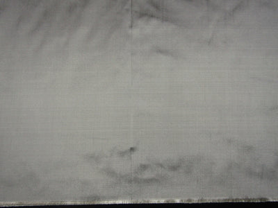 100% Pure silk dupion fabric cream x black silver & grey color 54" wide DUP321