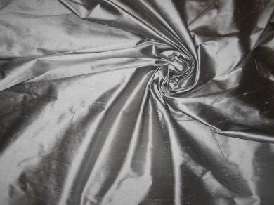 silk dupioni silk Silver Steel colour 54" wide [1274]