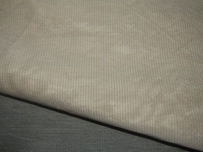Pure Silk Cotton Chanderi Fabric Natural ivory x metallic gold stripes color 44'' wide by the yard
