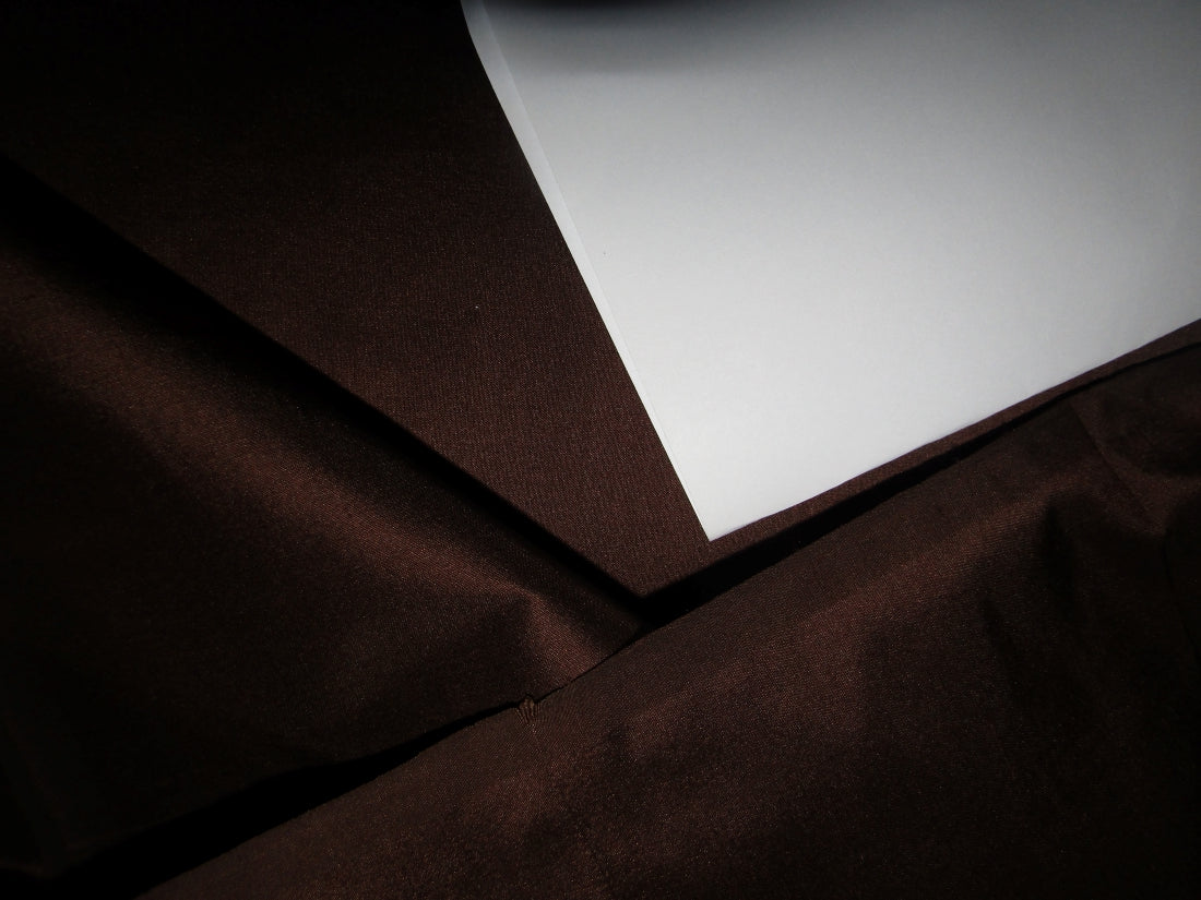 100% Pure SILK Dupioni FABRIC Dark Brown color 54" wide DUP83[2]