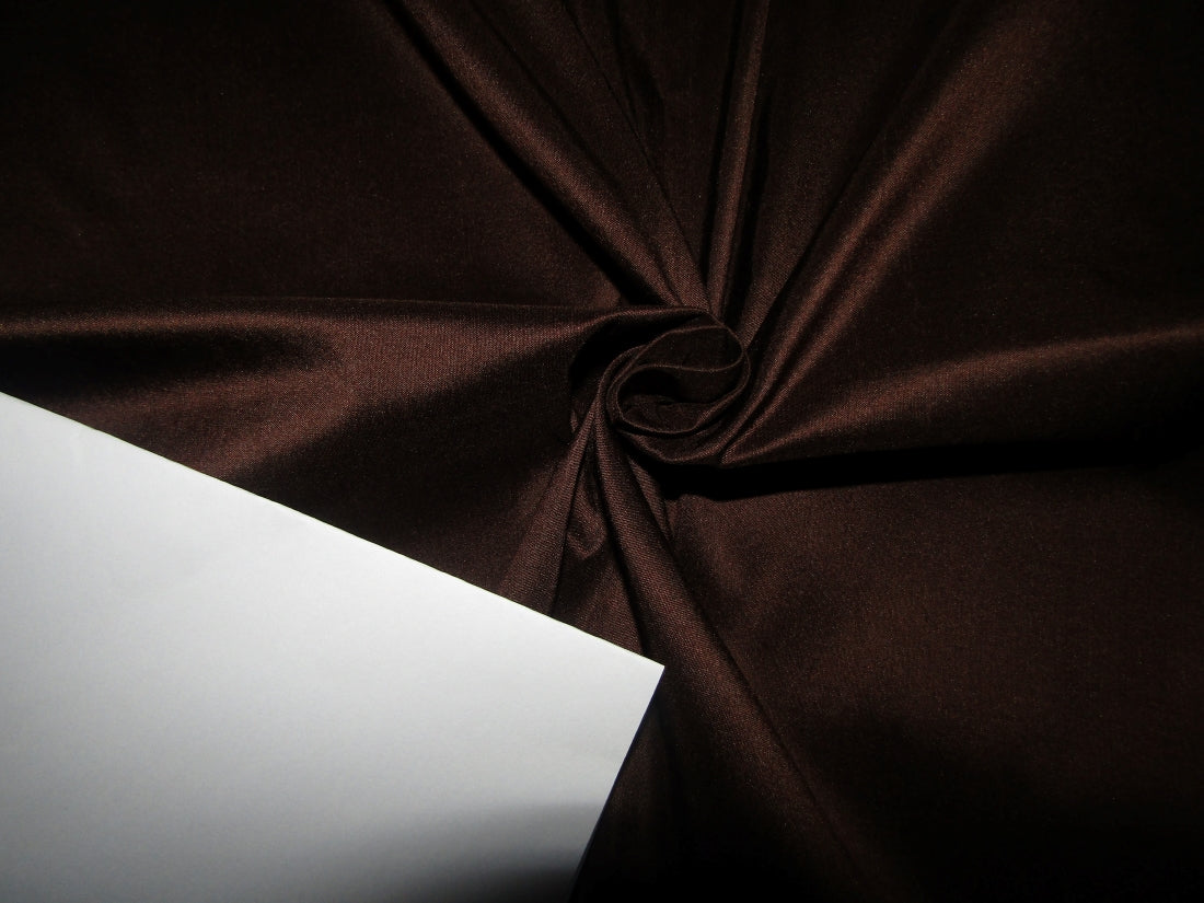 100% Pure SILK Dupioni FABRIC Dark Brown color 54" wide DUP83[2]