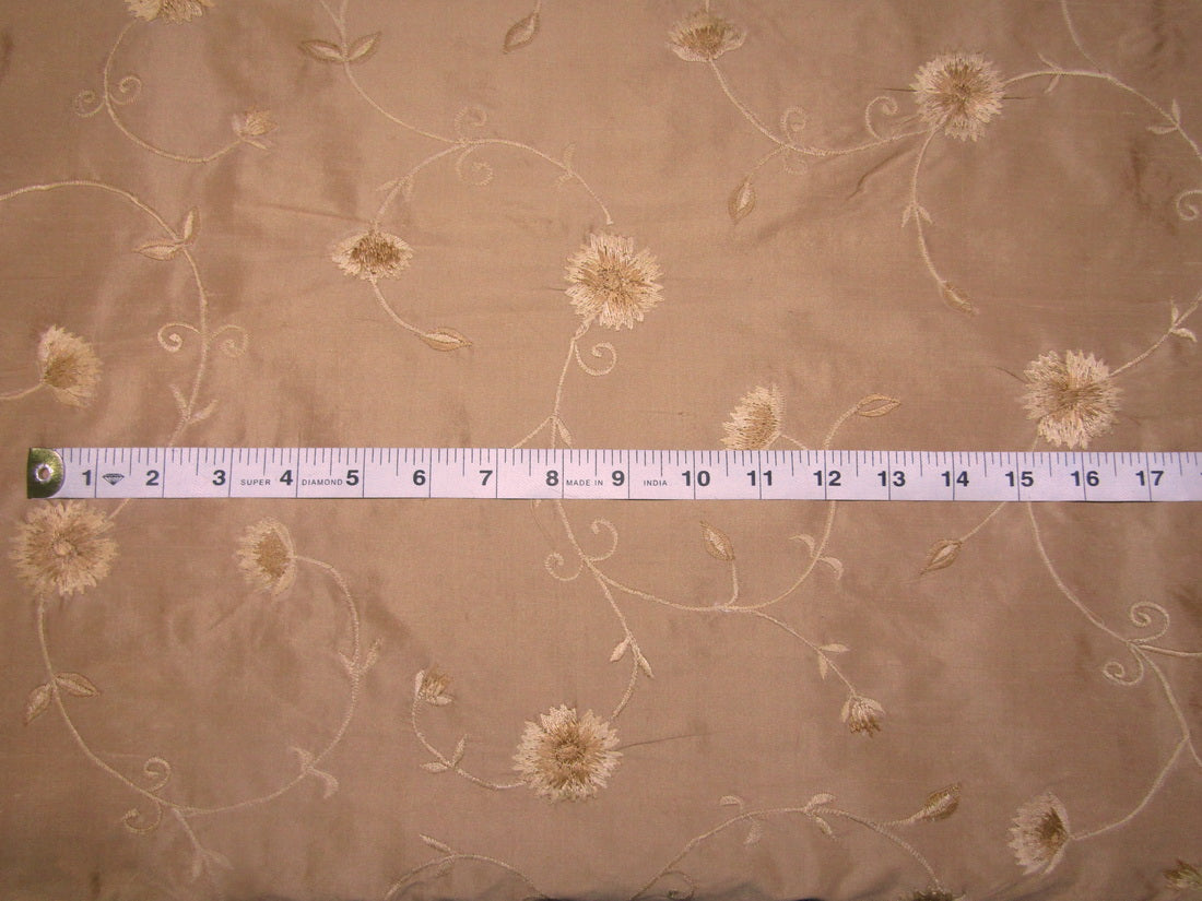 Rich caramel gold color silk dupioni 54" wide DUPE17[4]