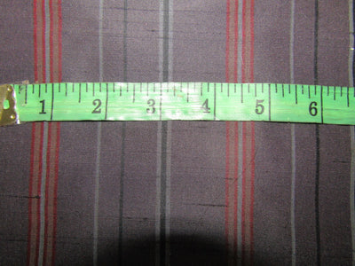 100% silk dupion fabric dark with grey multi color stripes 54" wide DUPNEWS4[3]