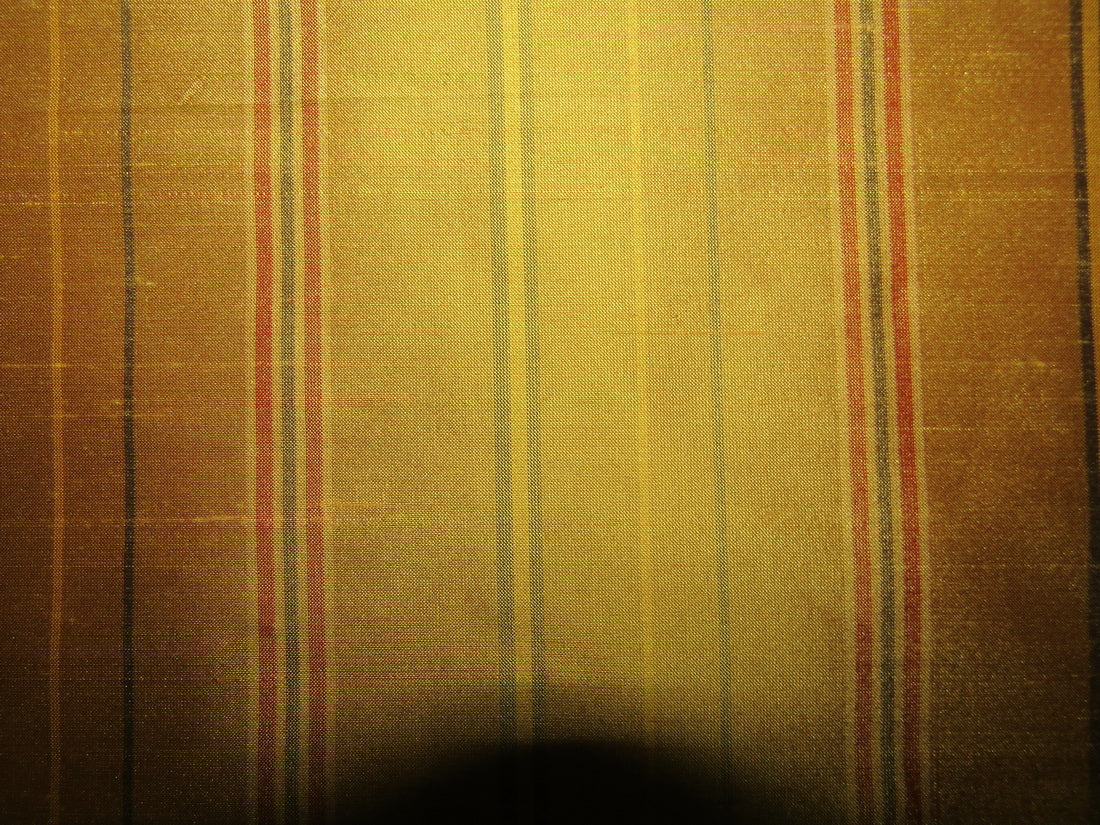 100% silk dupion bright gold stripes 54" wide DUPNEWS6[5]