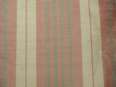 100% silk dupion dusty brown green and red stripes 54" wide sold by the yard DUPNEWS7[5]