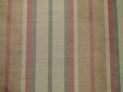 100% silk dupion dusty blue x green and red stripes 54" wide sold by the yard DUPNEWS7[5]