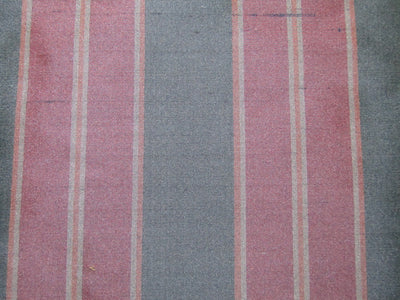 100% silk dupion dusty blue x green and red stripes 54" wide sold by the yard DUPNEWS7[6]